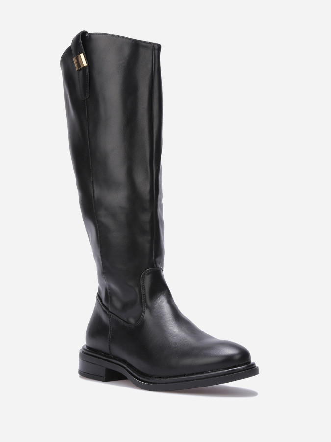 Bottes cavalières à détail métallique