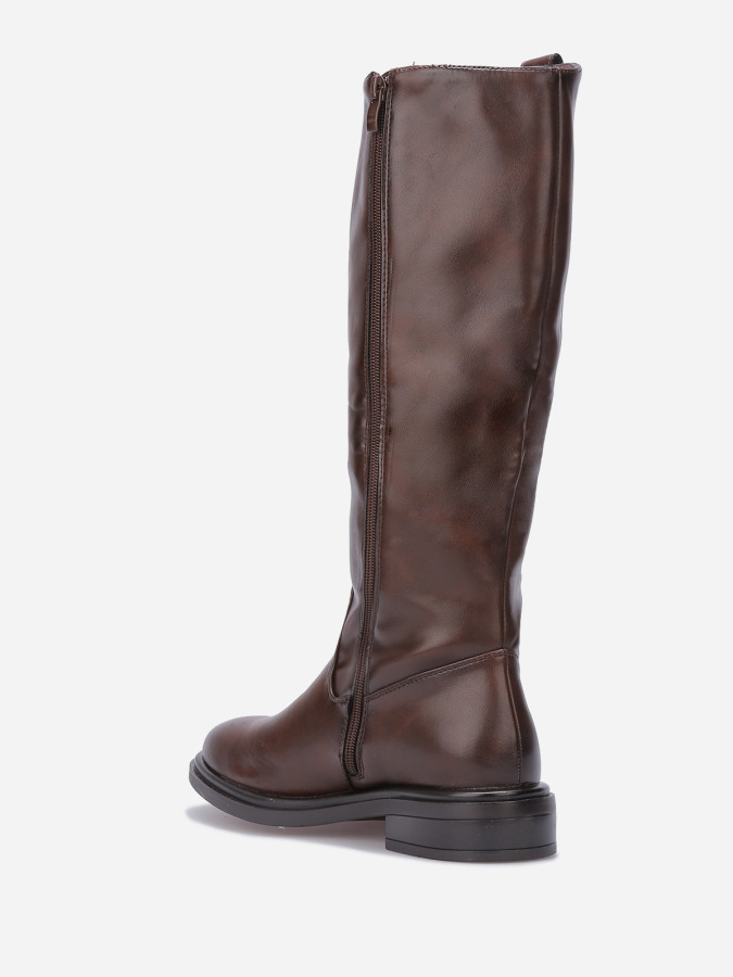 Bottes cavalières à détail métallique