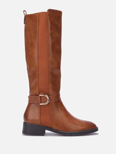 Bottes à empiècement élastique et boucle