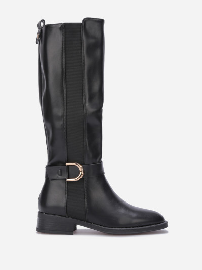 Bottes à empiècement élastique et boucle