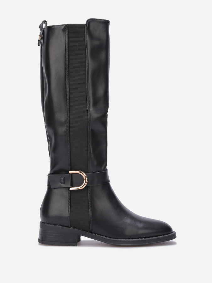 Bottes à empiècement élastique et boucle