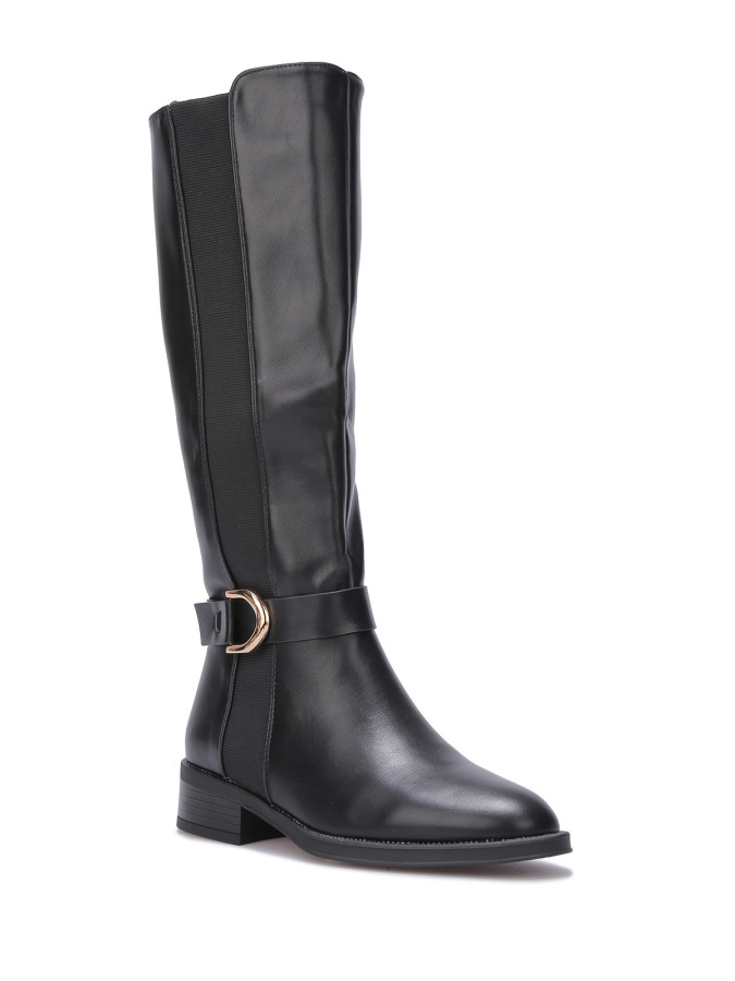 Bottes à empiècement élastique et boucle