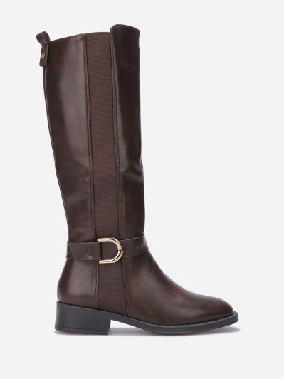 Bottes à empiècement élastique et boucle