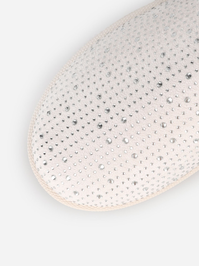 Boots fourrées à strass et plateforme