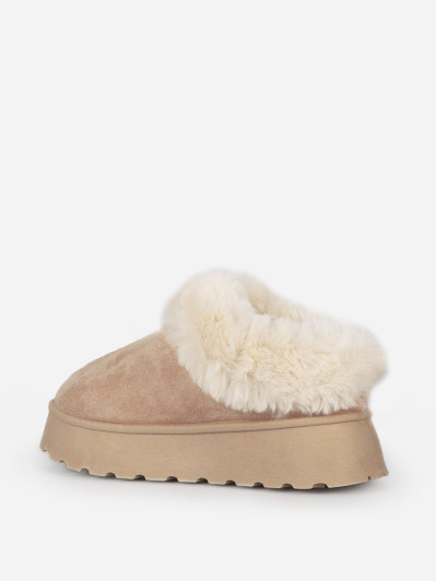 Boots fourrées basses à plateforme