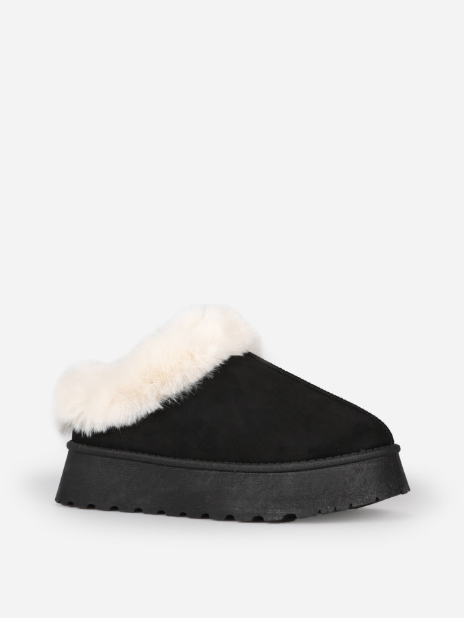 Boots fourrées basses à plateforme