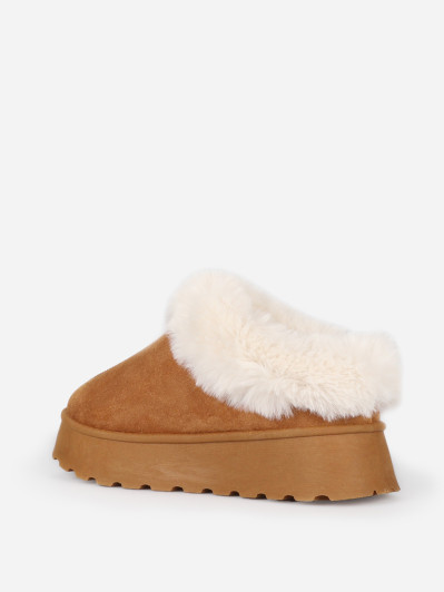 Boots fourrées basses à plateforme