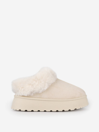 Boots fourrées basses à plateforme