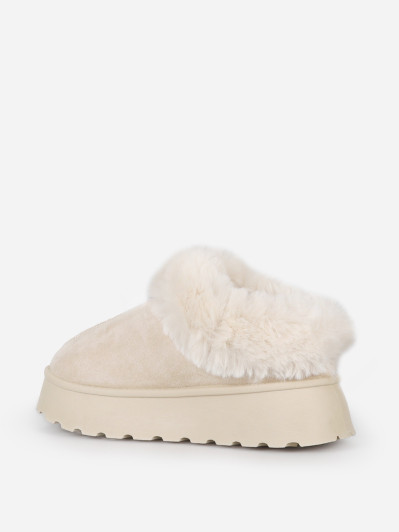 Boots fourrées basses à plateforme