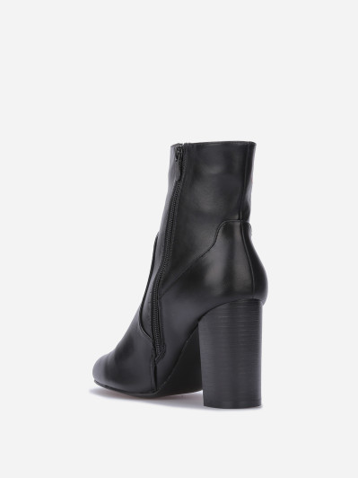 Bottines basiques en simili à talon
