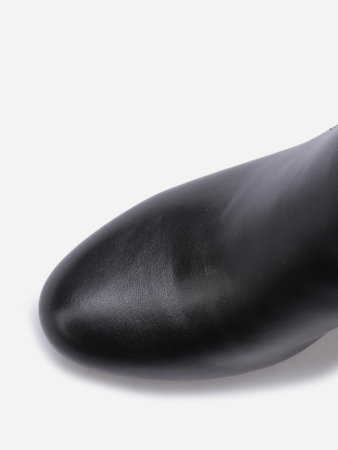 Bottines basiques en simili à talon