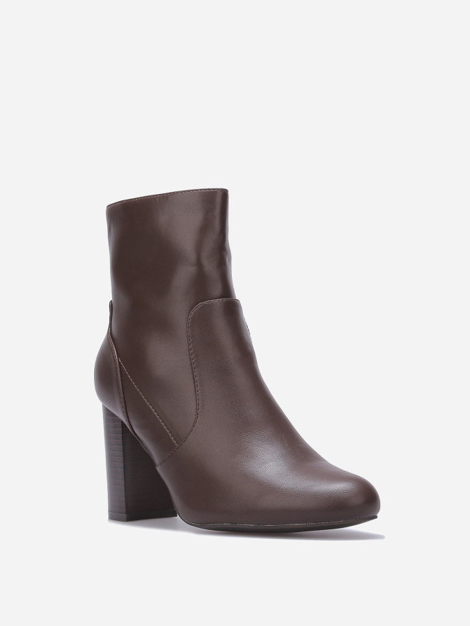 Bottines basiques en simili à talon