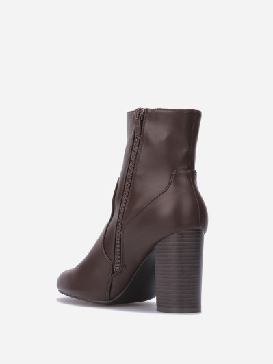 Bottines basiques en simili à talon