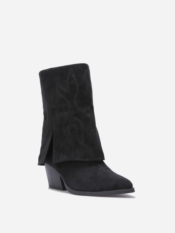 Bottines santiags à revers