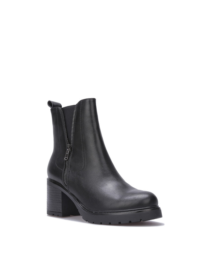 Chelsea à talon avec zip décoratif