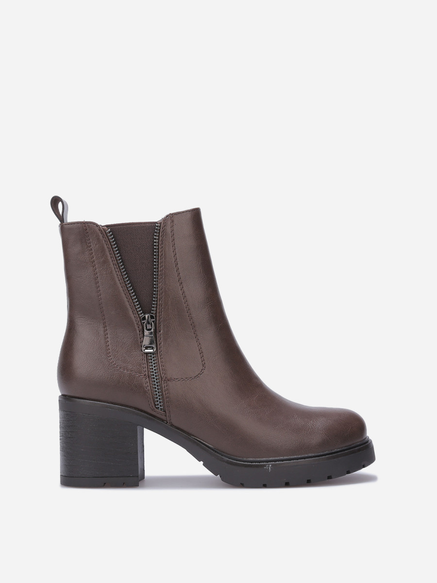 Chelsea à talon avec zip décoratif
