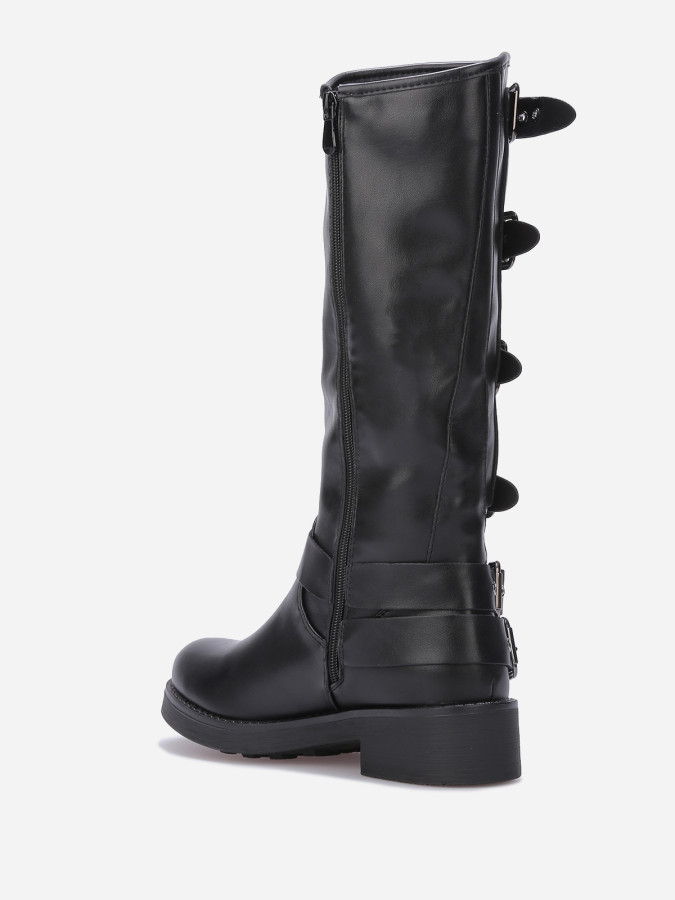 Bottes en simili à multiples boucles