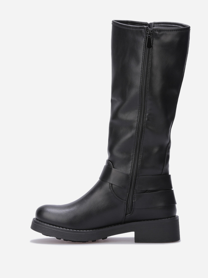 Bottes en simili à multiples boucles