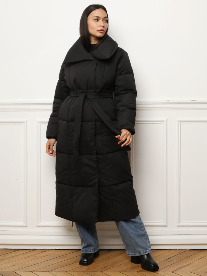 Doudoune longue à nouer