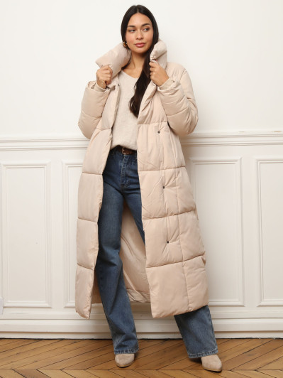 Doudoune longue à nouer