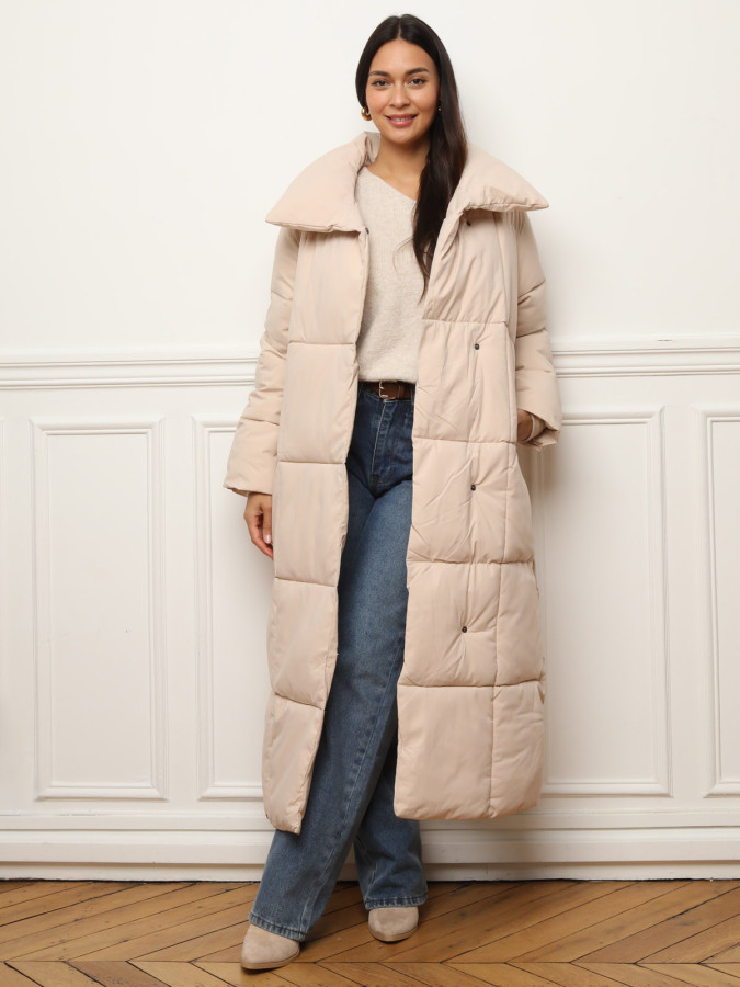 Doudoune longue à nouer