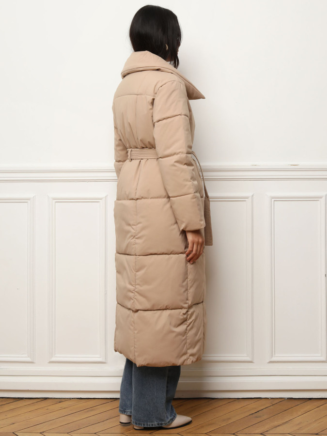 Doudoune longue à nouer