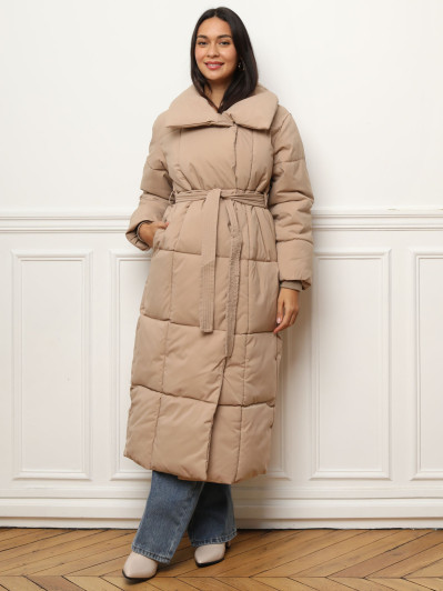 Doudoune longue à nouer