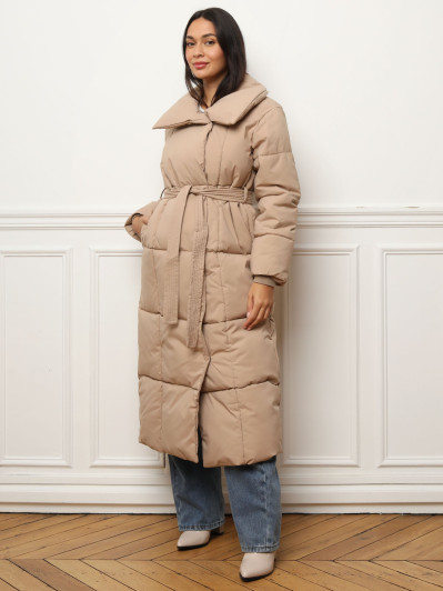 Doudoune longue à nouer