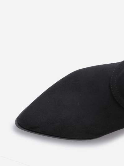 Bottes en suédine à revers