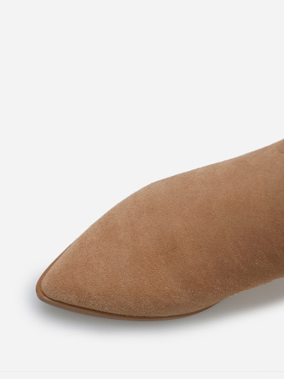 Santiags en suédine à surpiqûres