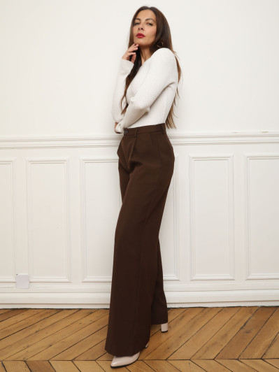 Pantalon de costume droit à pinces