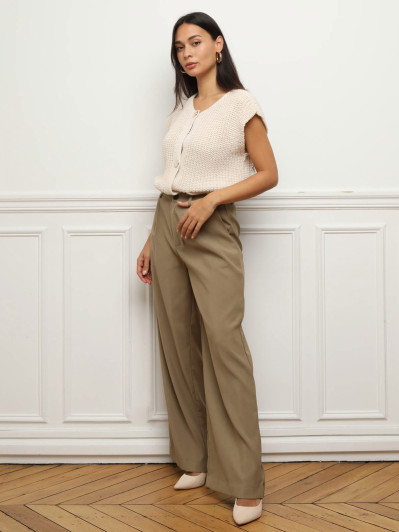 Pantalon de costume droit à pinces