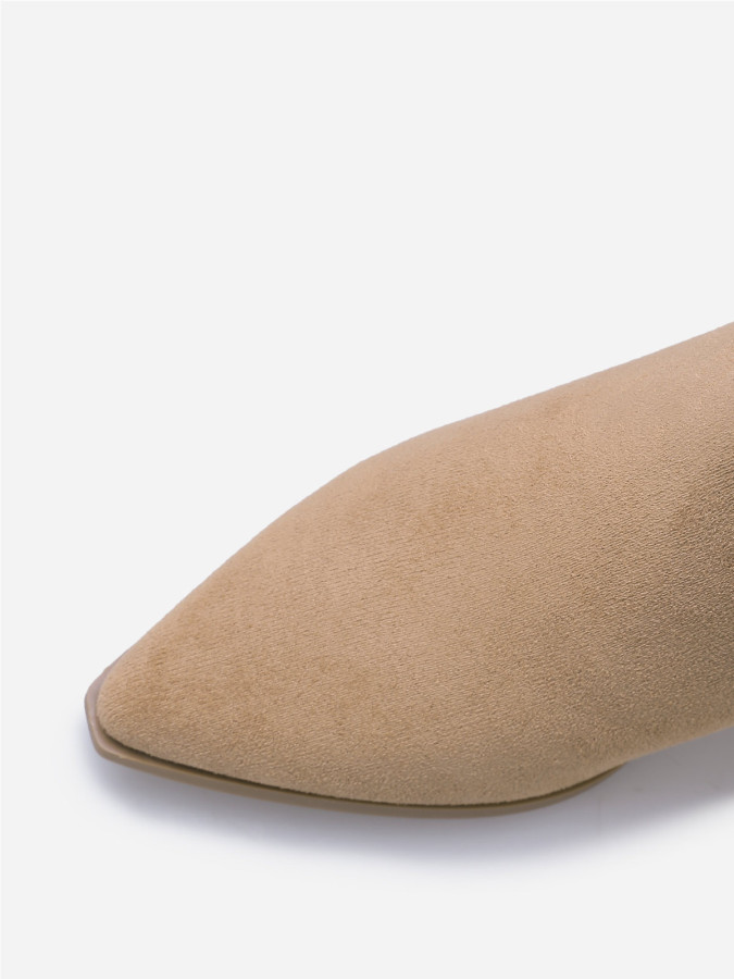 Santiags en suédine à motifs surpiqués