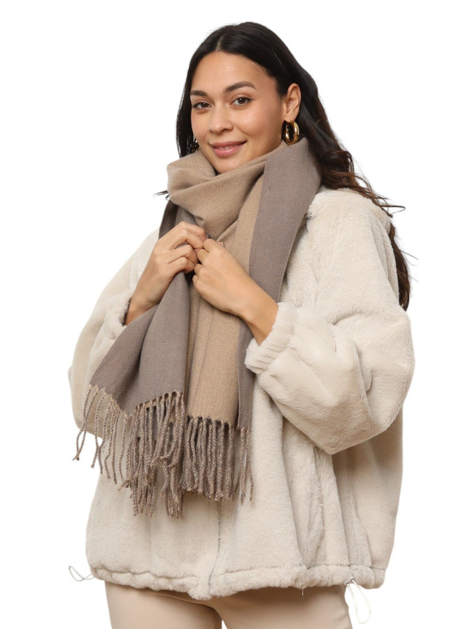 Écharpe douce à franges