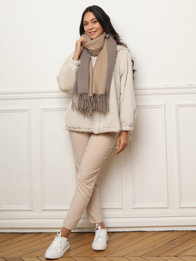 Écharpe douce à franges