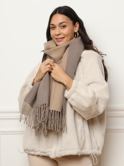 Écharpe douce à franges