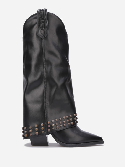 Santiags à talon guêtres