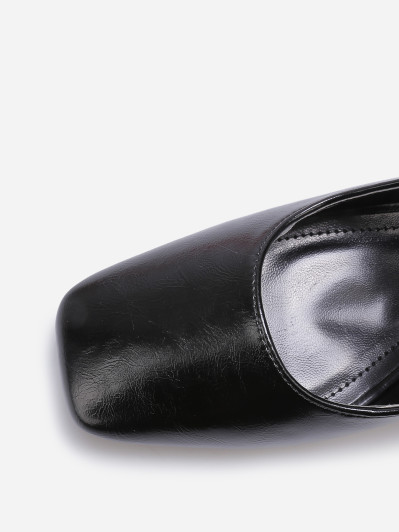 Babies noires double brides et bout carré