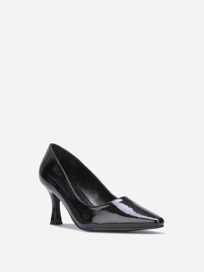 Escarpins vernis noirs à petit talon