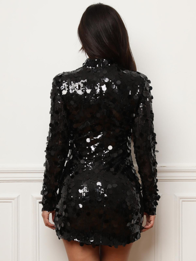 Robe manches longues à sequins