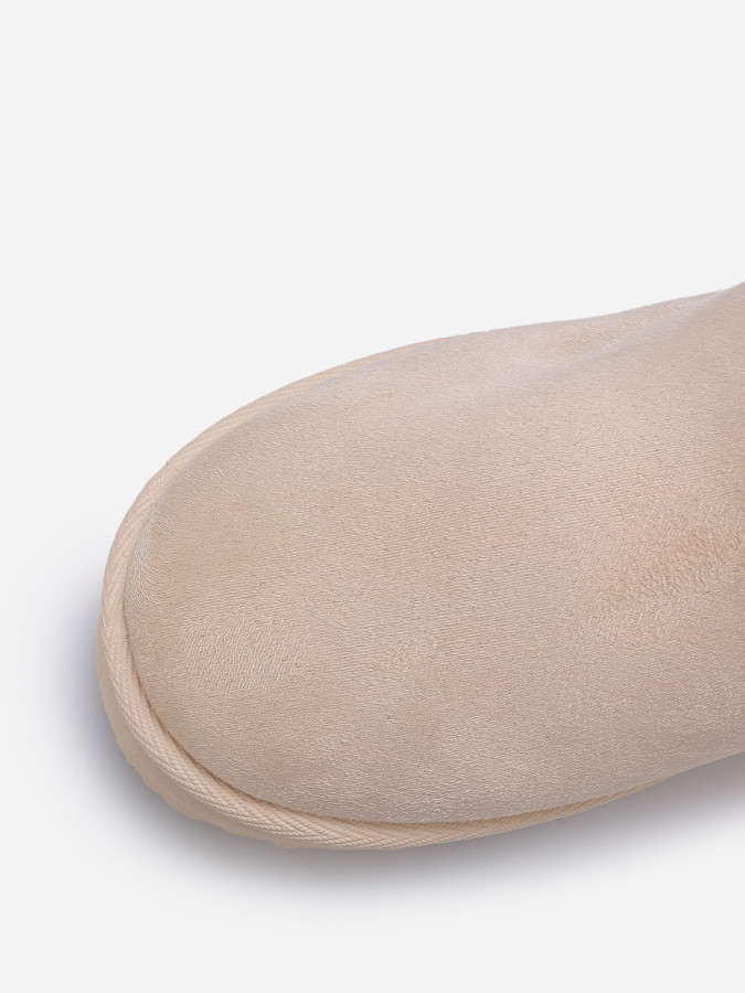 Boots fourrées beige style chelsea