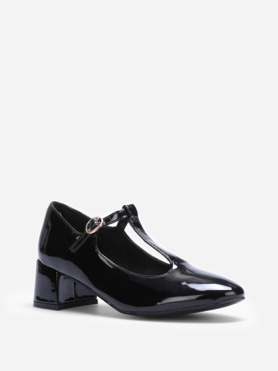 Babies vernies noires à bride en T