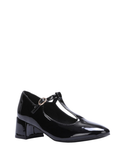 Babies vernies noires à bride en T