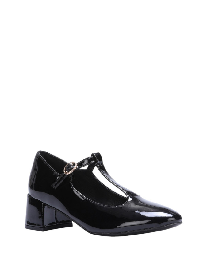 Babies vernies noires à bride en T