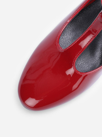 Babies vernies bordeaux à bride en T