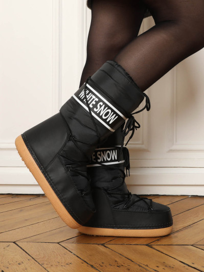 Bottes de neige noire "White Snow"