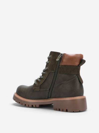 Rangers vertes bi-matières fourrées