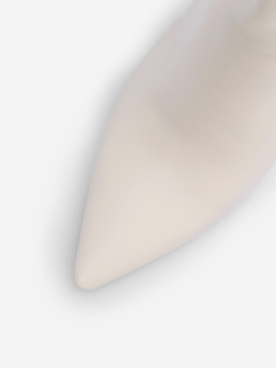 Bottes beiges mi-mollet à talon aiguille