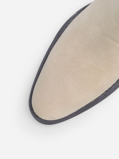 Chelsea taupe effet nubuck à talon