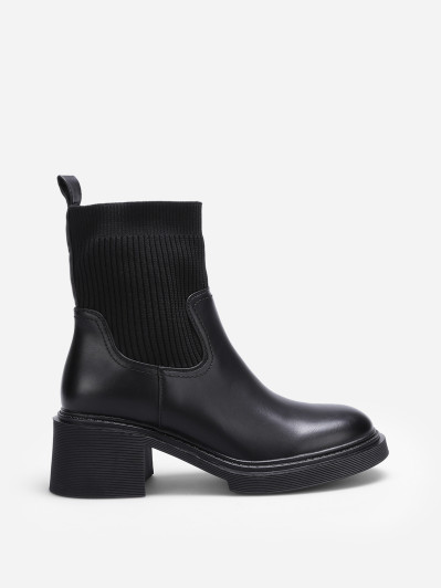 Bottines chaussettes bi-matières